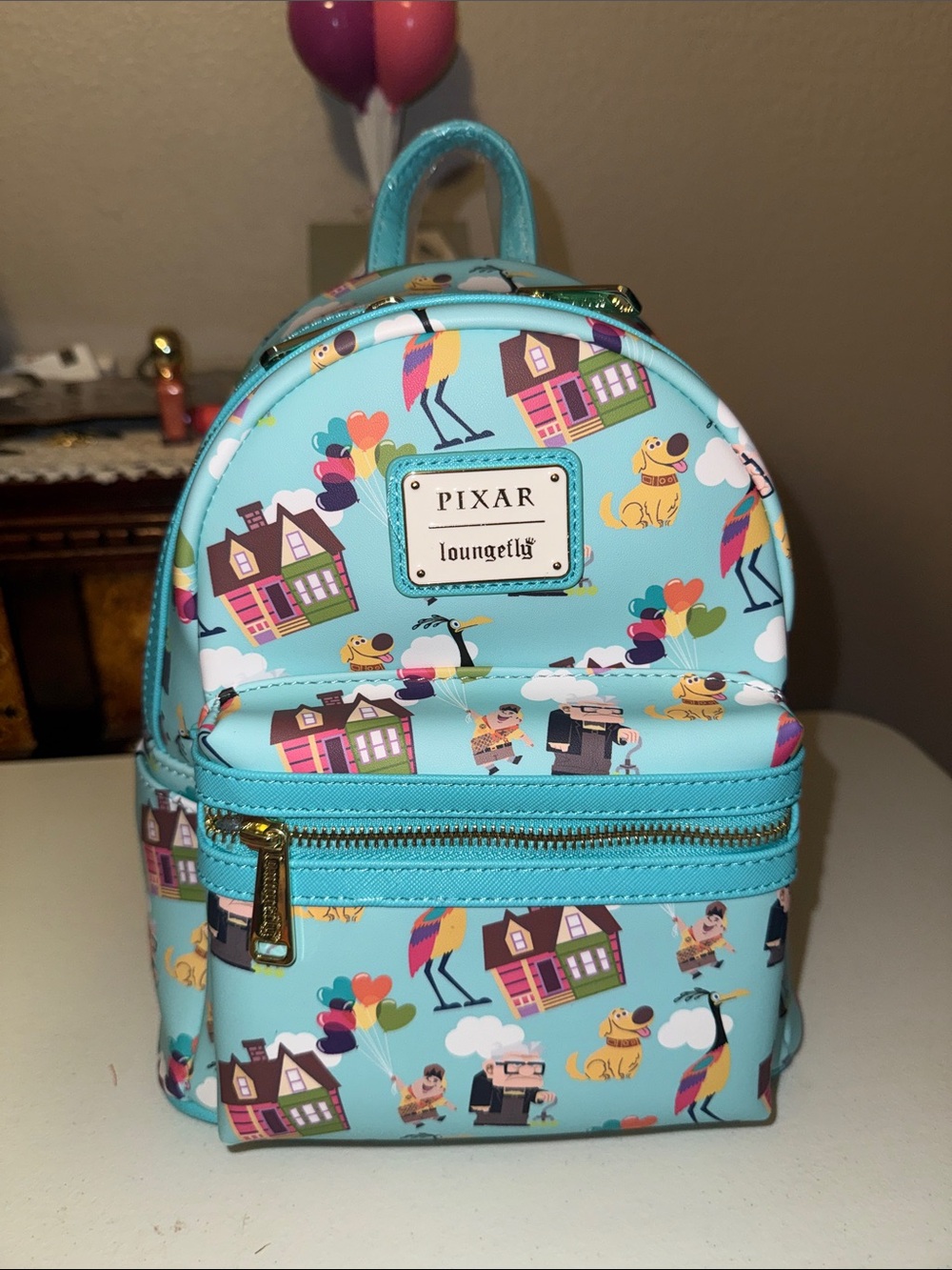 Loungefly Kids' Turquoise Pixar 'Up' Mini Backpack